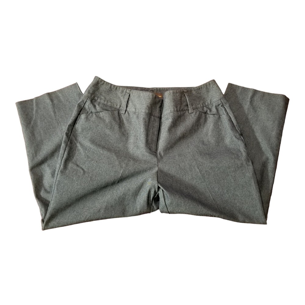 Dana Buchman Capris W Sz 12 Charcoal Gray Straight Leg Business Stretch Pants
